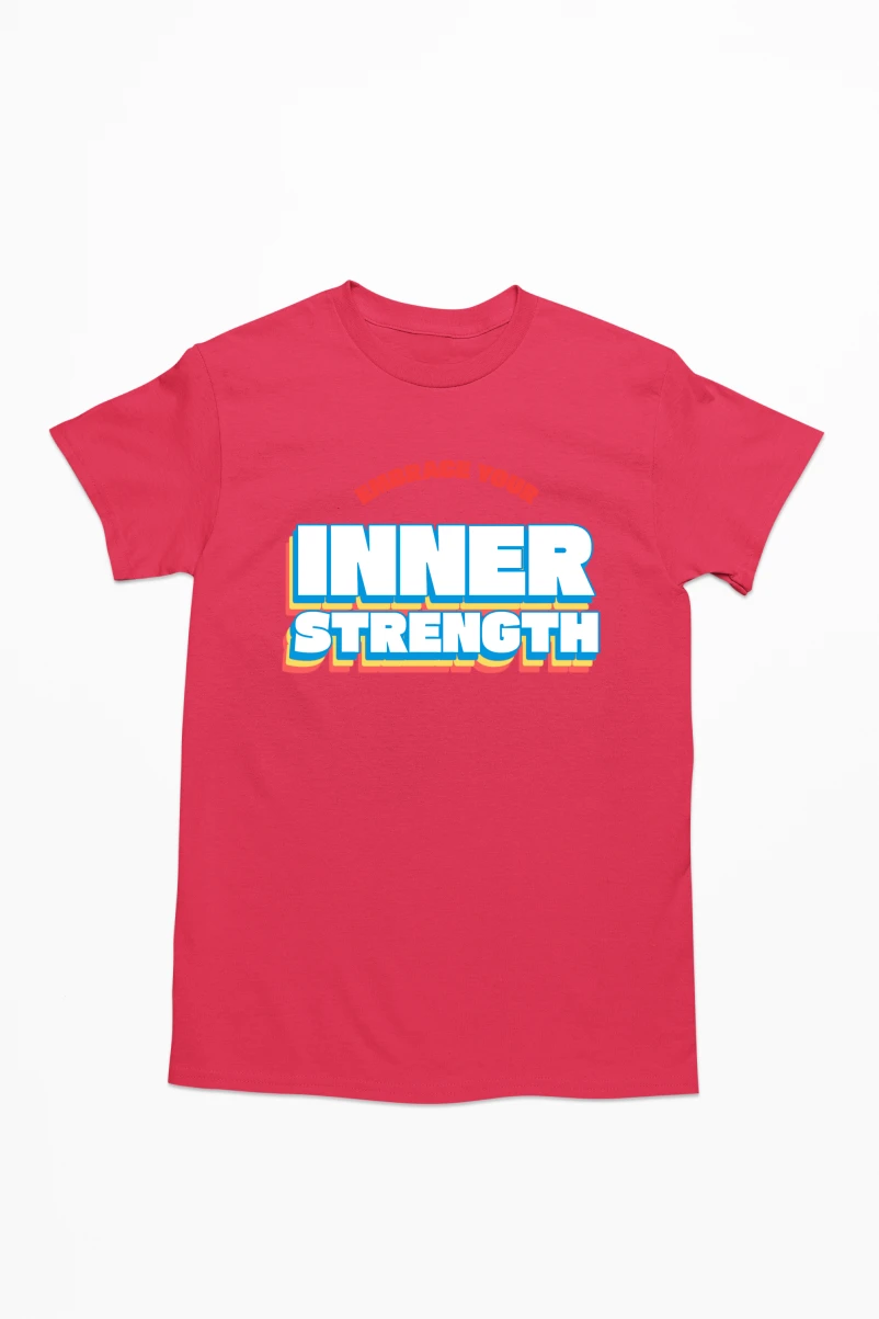 Embrace Your Inner Strength Men's Tshirt (Red, S)
