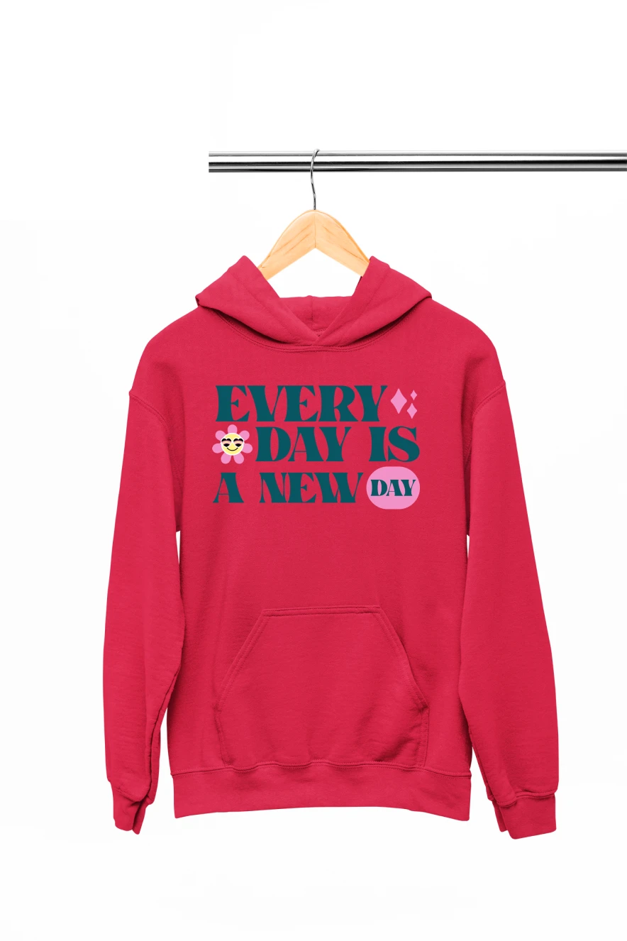 Every Day Is A New Day Hoodie (Red, S)