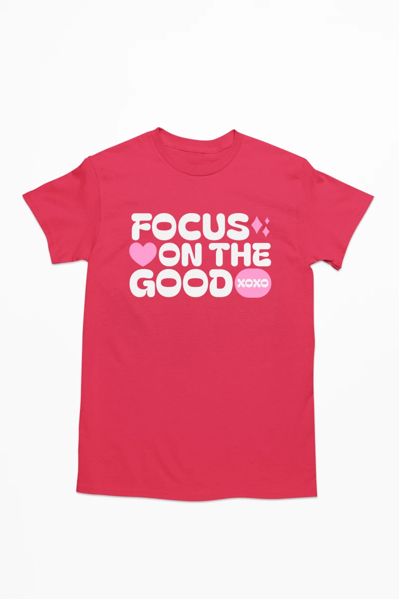Focus on the Good Men's Tshirt (Red, S)