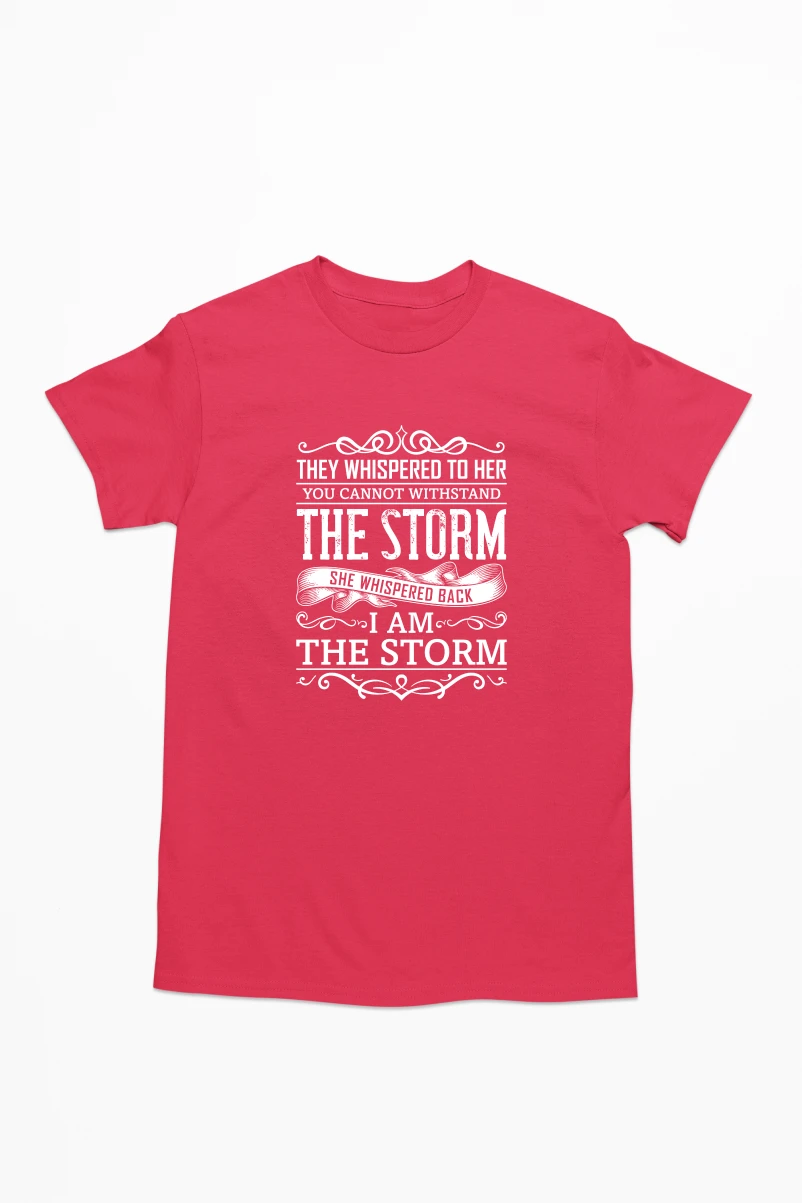 I Am The Storm Men's Tshirt (Red, S)