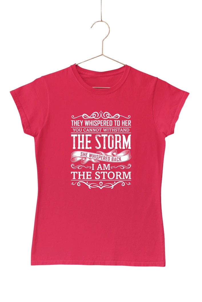 I Am The Storm Women's Tshirt (Red, S)