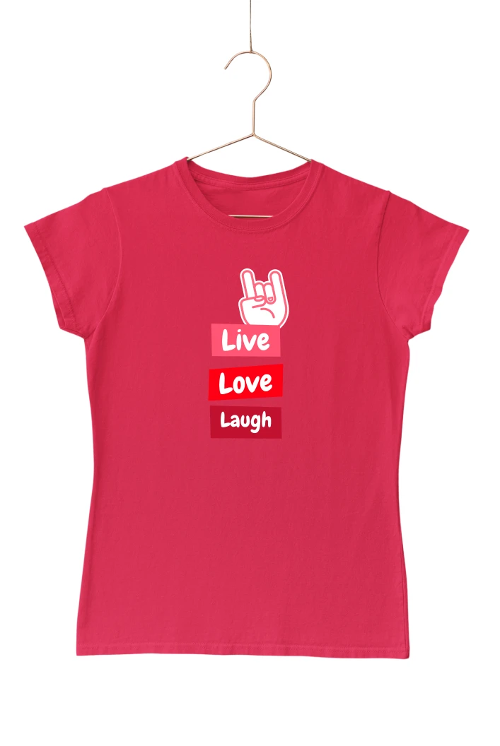 Live Love Laugh Women's Tshirt (Red, S)