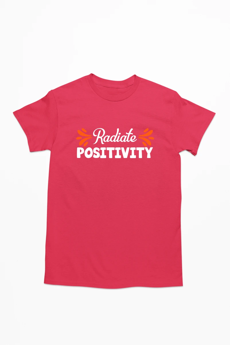 Radiate Positivity Men's Tshirt (Red, S)