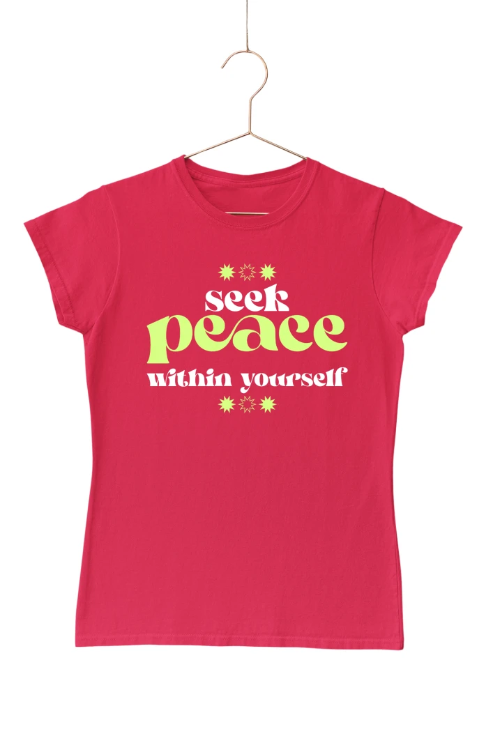 Seek Peace Within Yourself Women's Tshirt (Red, S)