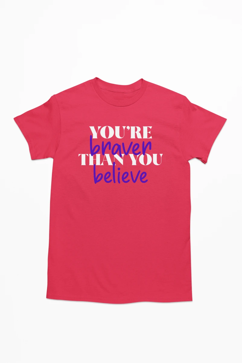 You're Braver Than You Believe Men's Tshirt (Red, S)