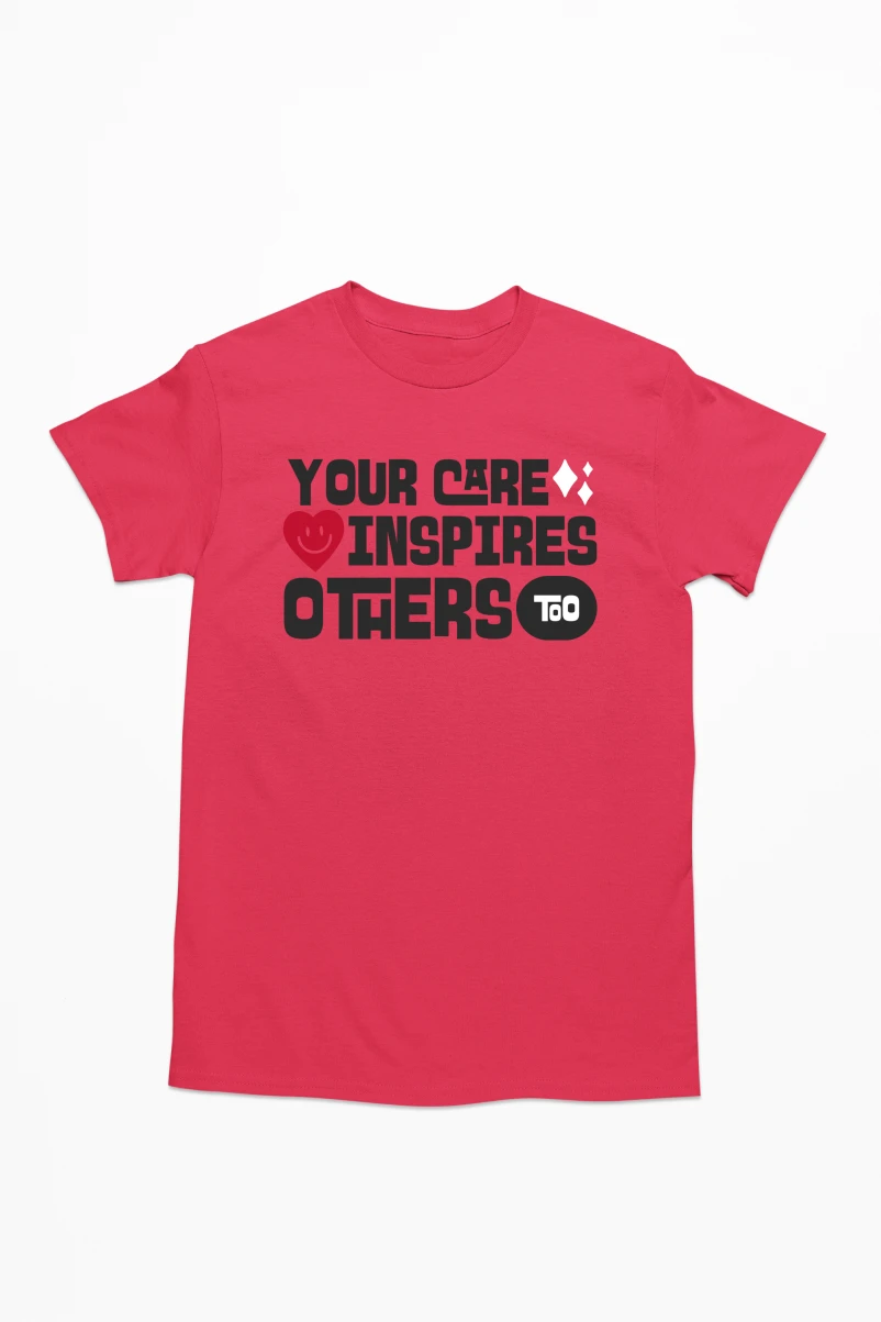 Your Care Inspires Others Too Men's Tshirt (Red, S)