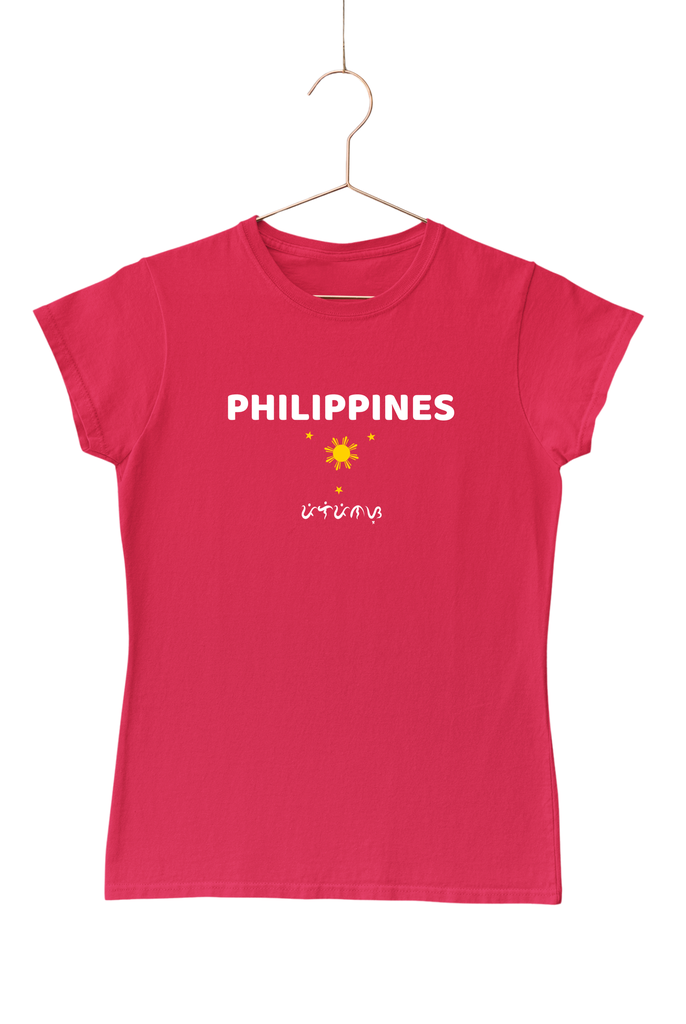 Philippines with Baybayin Text Women's Tshirt