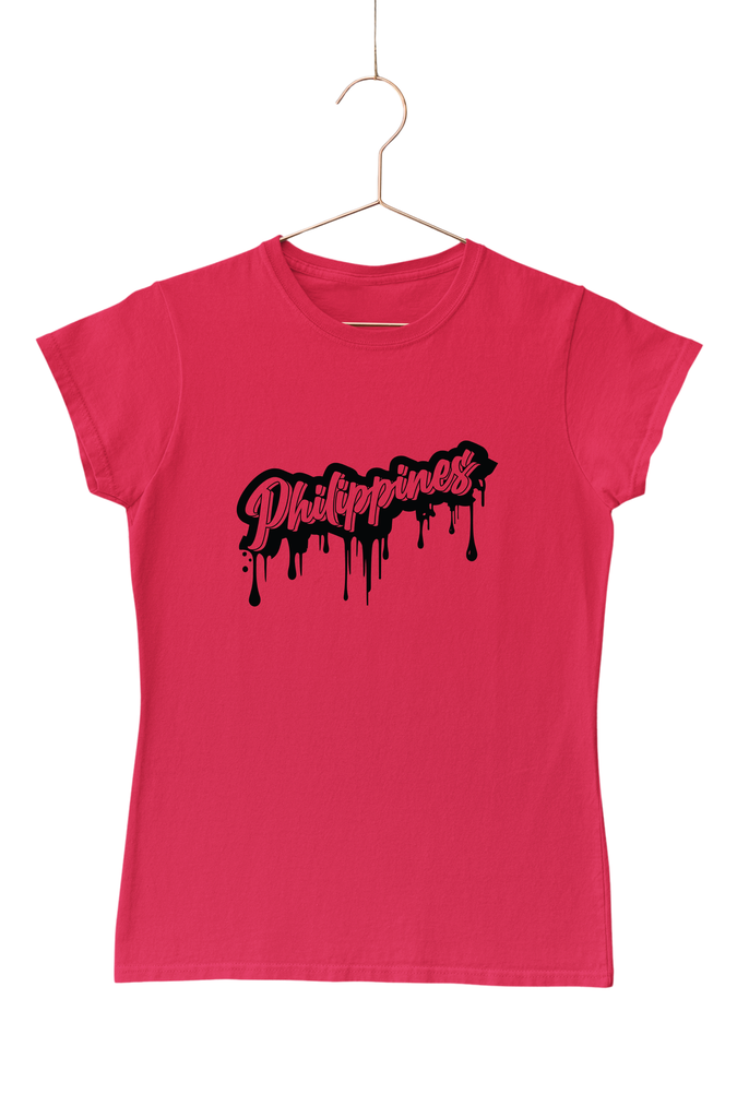 Philippines Black Graffiti Women's Tshirt