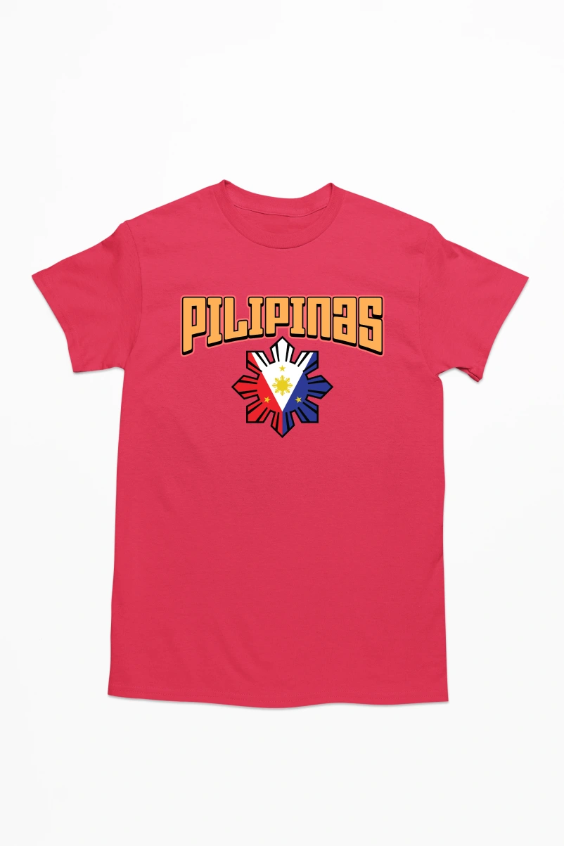 Pilipinas Text and a Sun Men's Tshirt