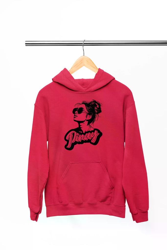 Pinay Black Print Hoodie