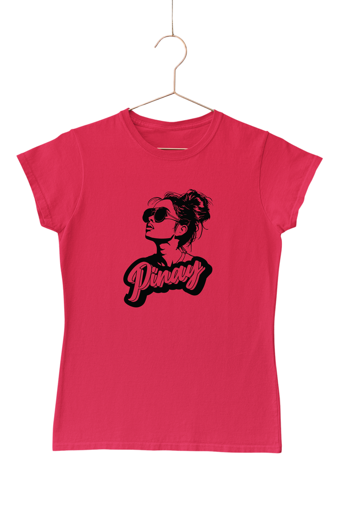 Pinay Black Print Women's Tshirt