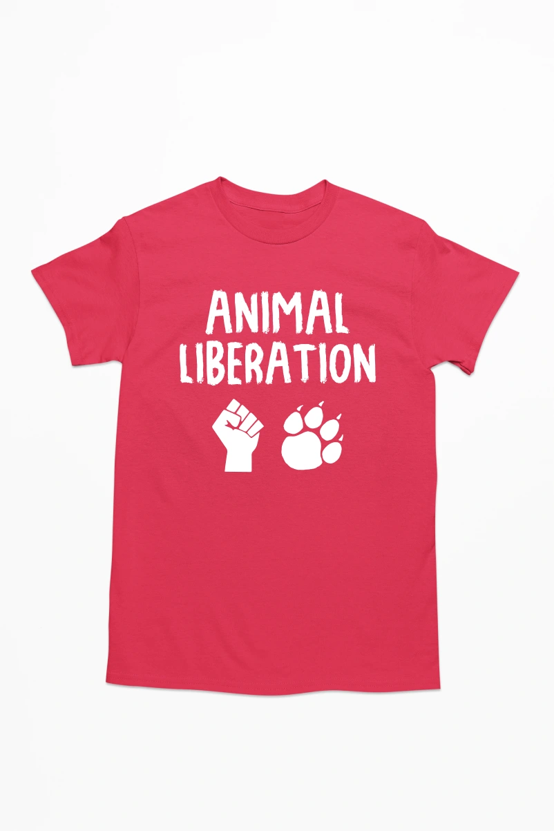 Animal Liberation Men's Tshirt (Red, S)