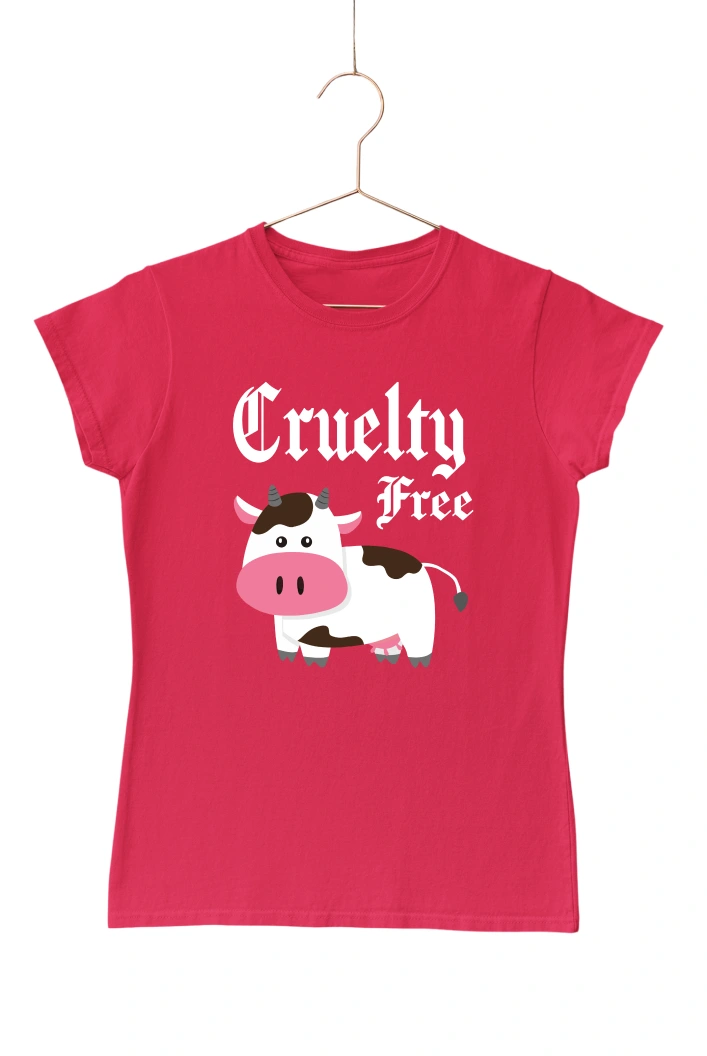 Cruelty Free Women's Tshirt (Red, S)