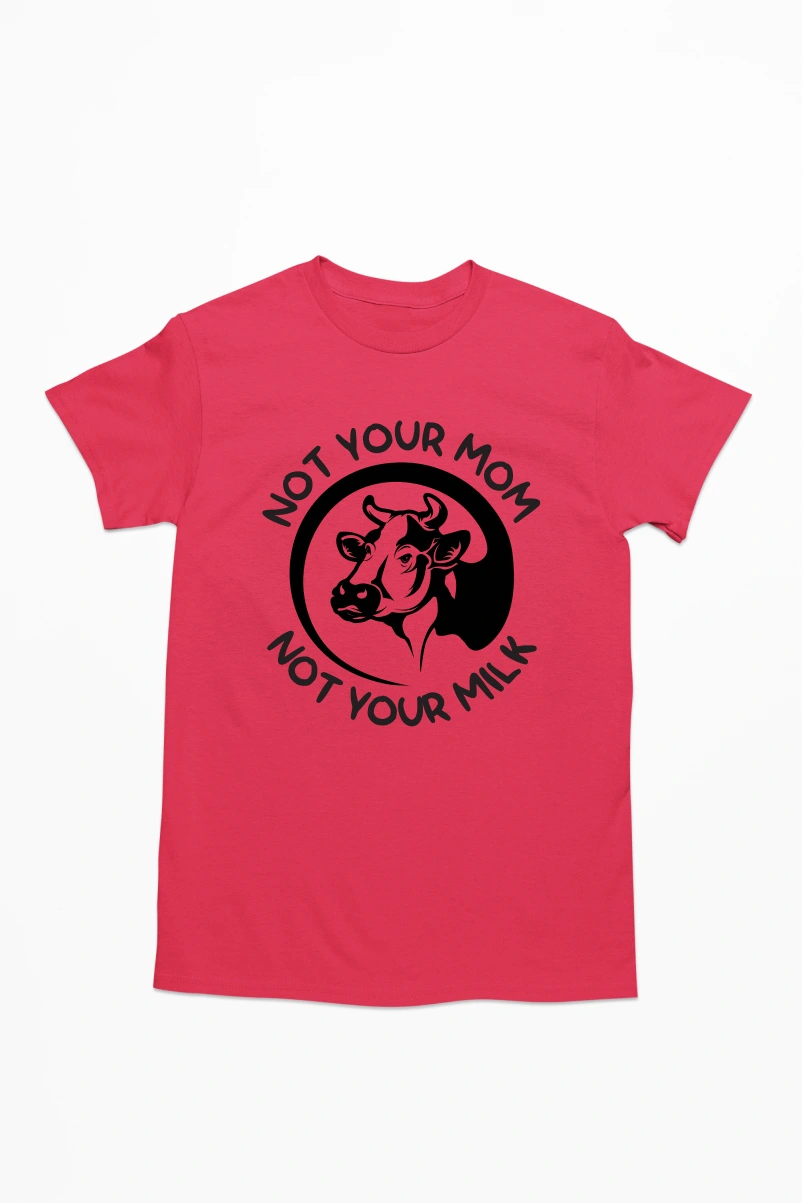 Not Your Mom Not Your Milk Men's Tshirt (Red, S)