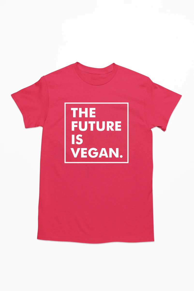 The Future is Vegan Men's Tshirt (Red, S)