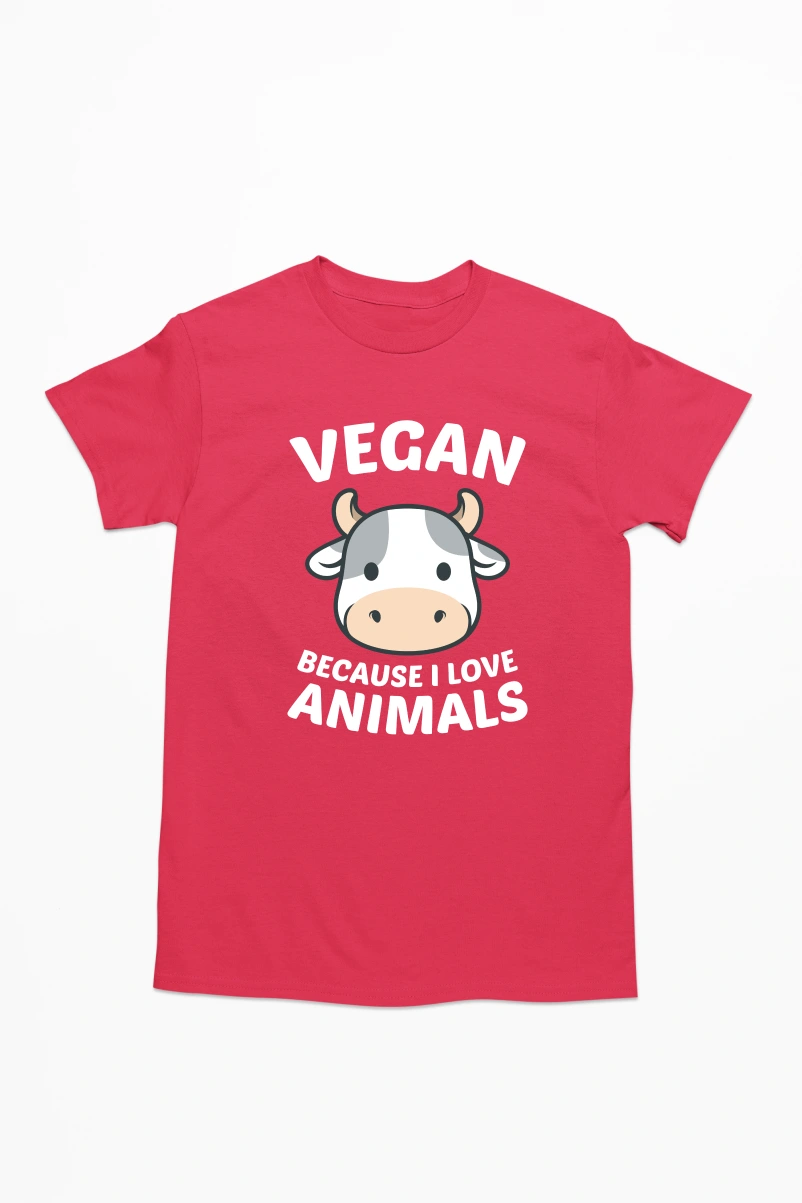 Vegan Because I Love Animals Men's Tshirt
