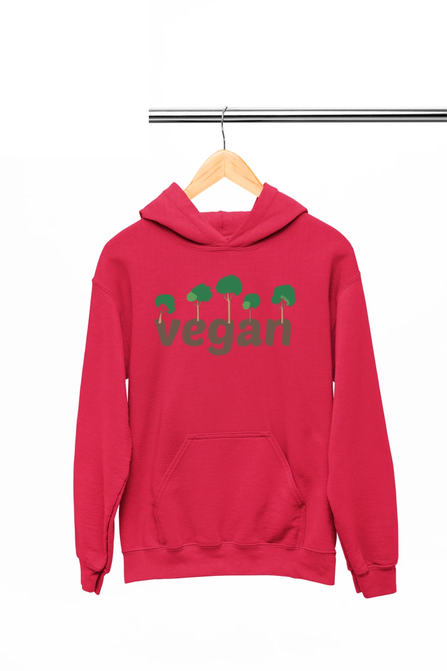 Vegan Ver.2 Hoodie (Red, S)
