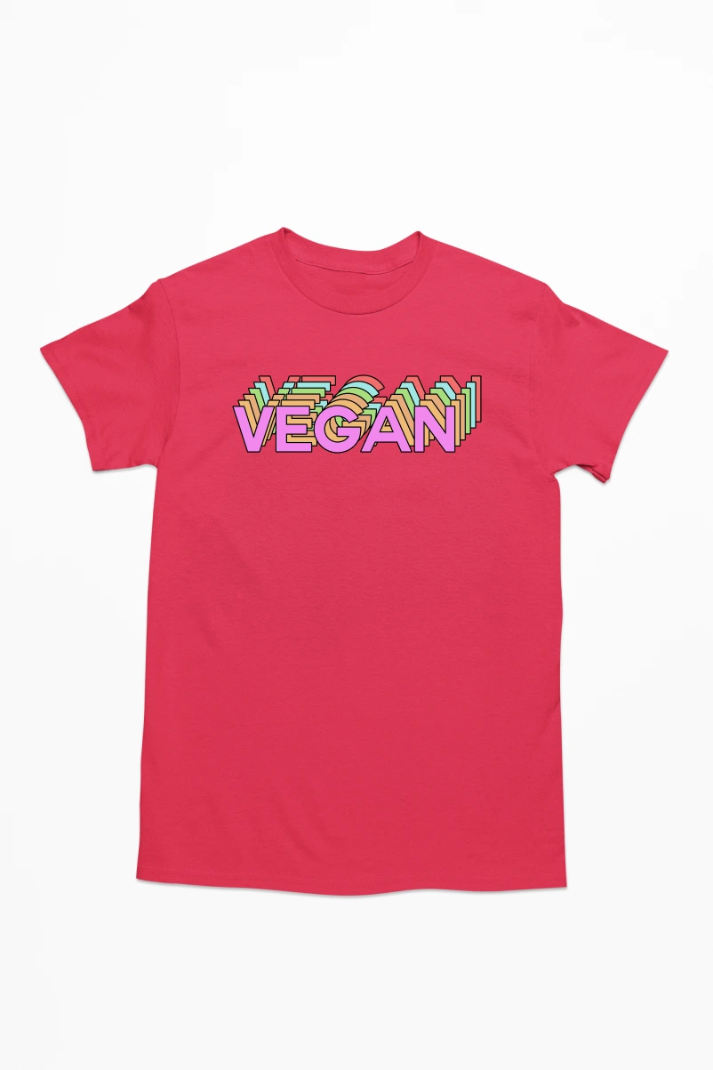 Vegan Men's Tshirt (Red, S)
