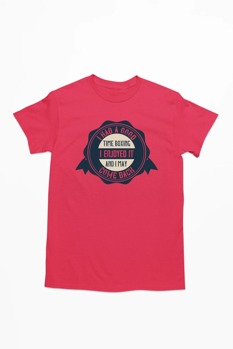 I Had a Good Time Boxing I Enjoyed It Men's Tshirt (Red, S)