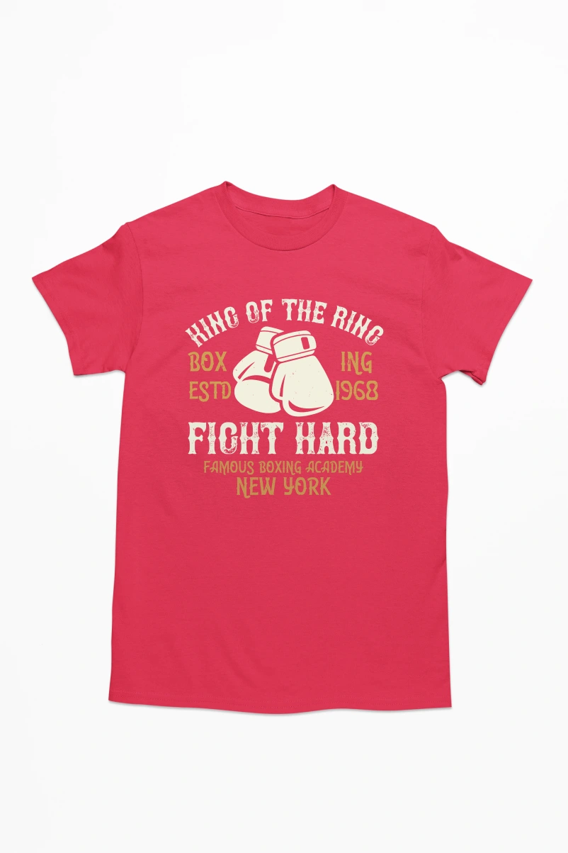 King of the Ring Boxing Men's Tshirt (Red, S)