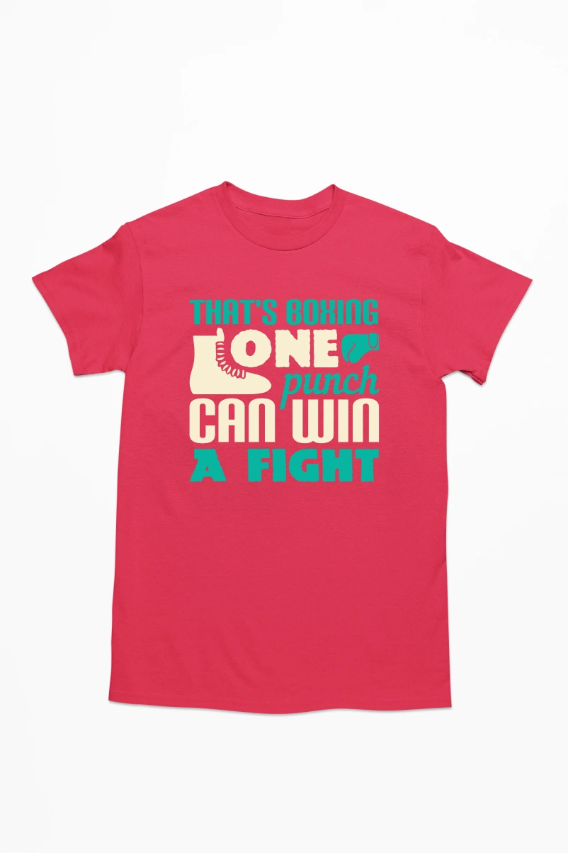 That's Boxing One Punch Can Win a Fight Men's Tshirt (Red, S)