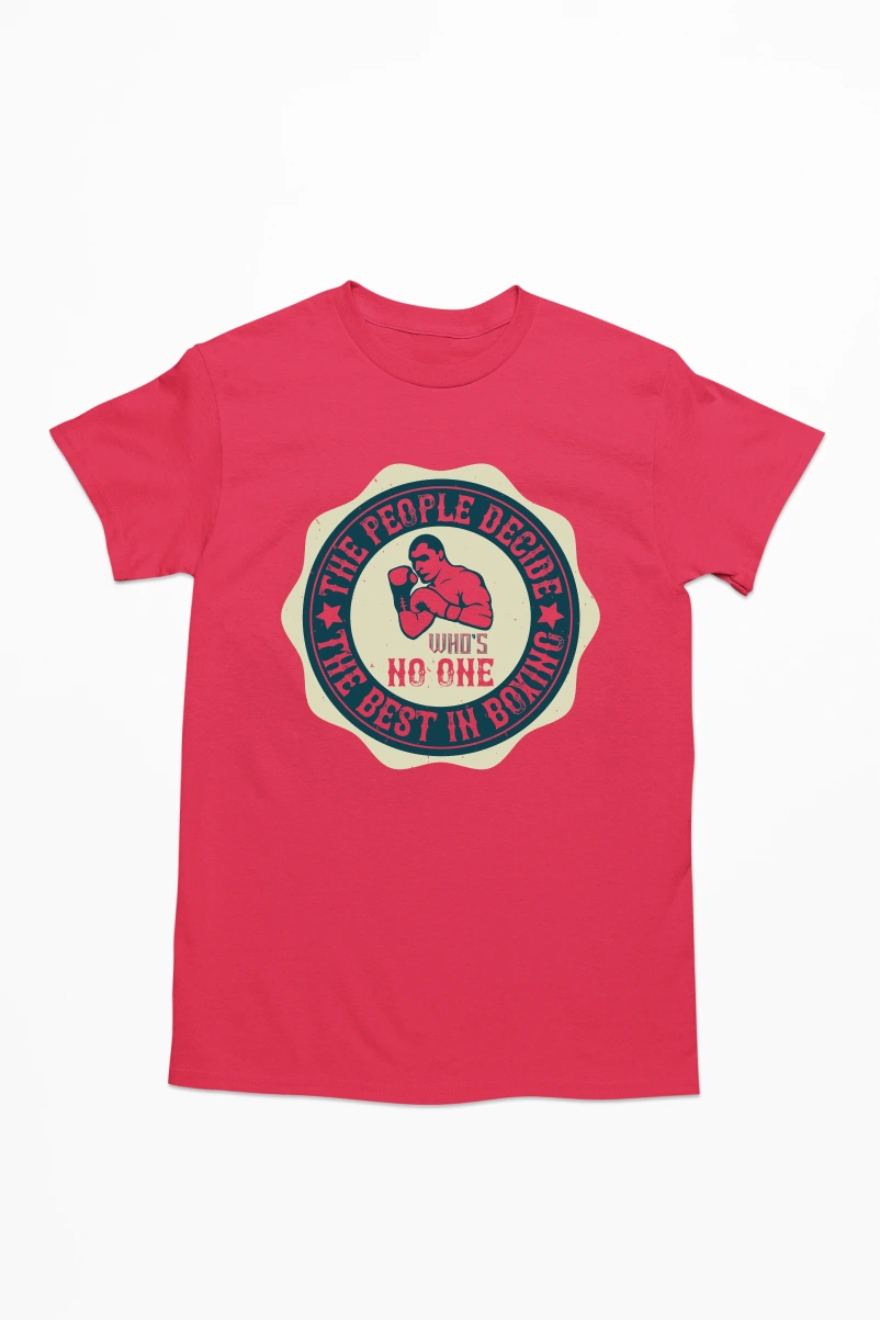 The People Decide The Best in Boxing Men's Tshirt (Red, S)
