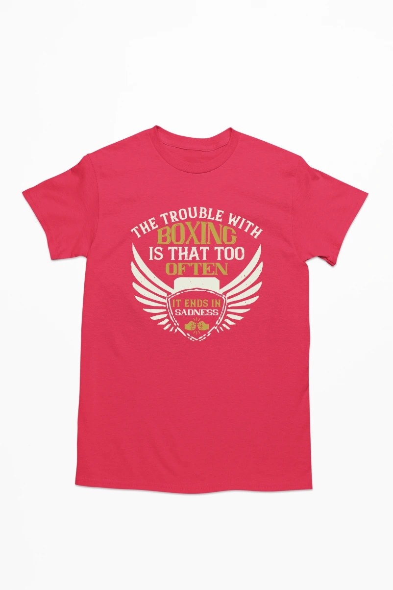 The Trouble with Boxing is that Too Often Men's Tshirt (Red, S)