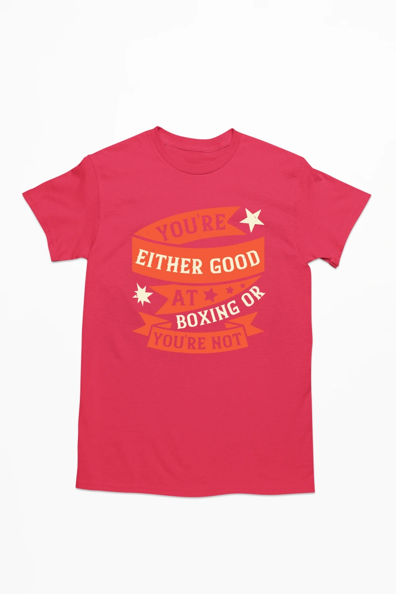 You're Either Good At Boxing or You're Not Men's Tshirt (Red, S)