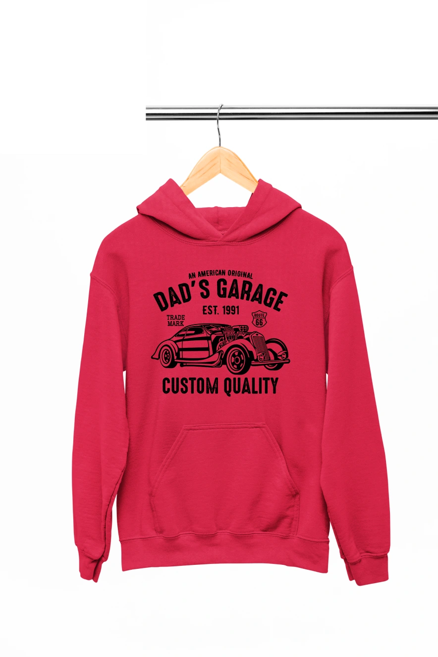 An American Original Dad's Garage Hoodie (Red, S)