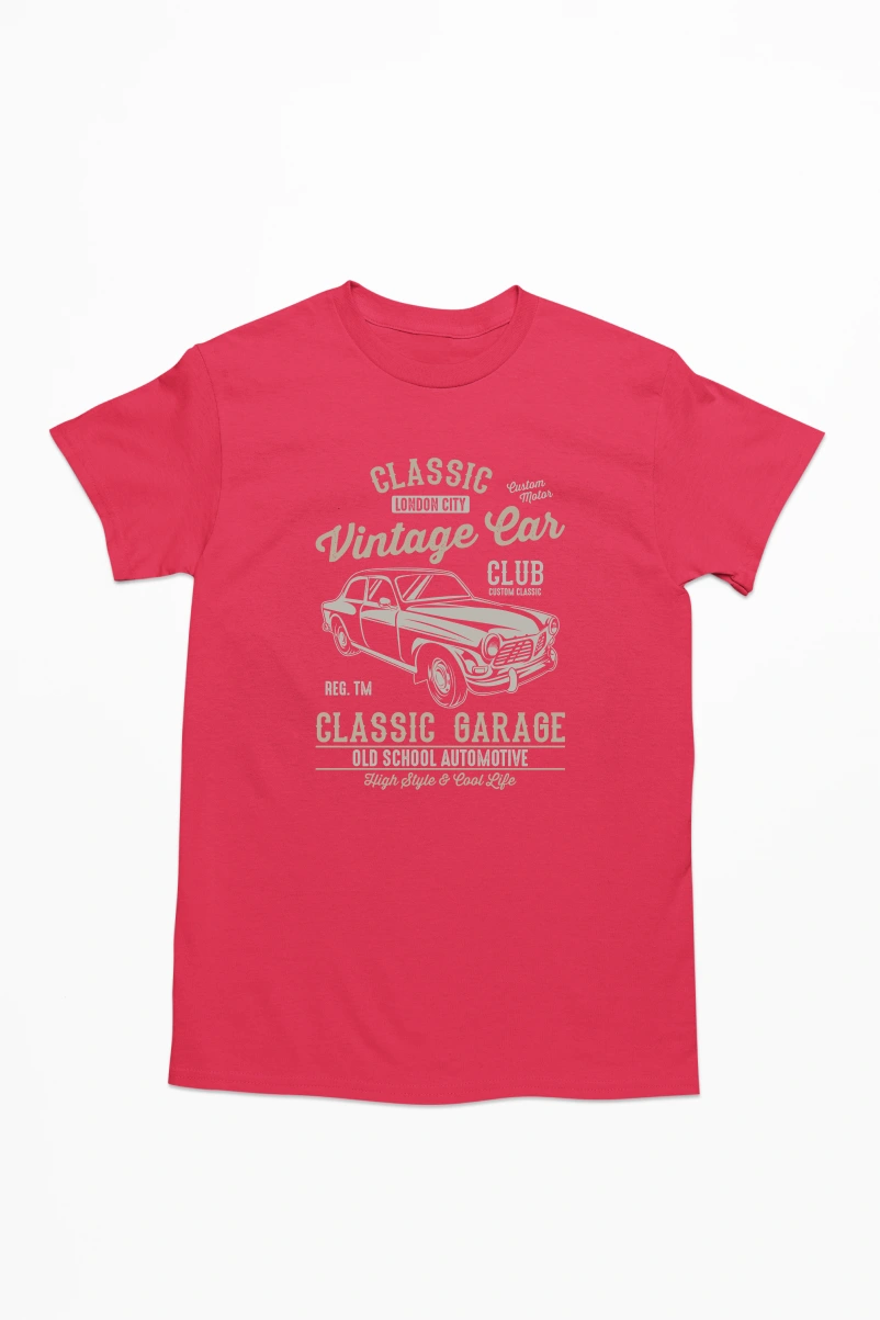 Classic Vintage Car Men's Tshirt (Red, S)