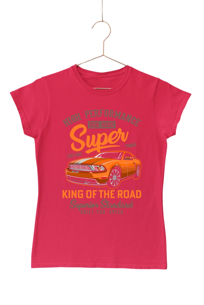 High Performance Ride Hard Women's Tshirt (Red, S)