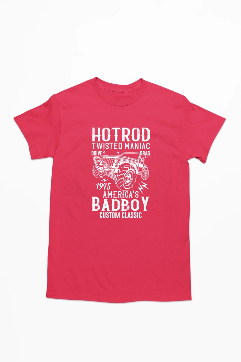 Hotrod Twisted Maniac Men's Tshirt (Red, S)