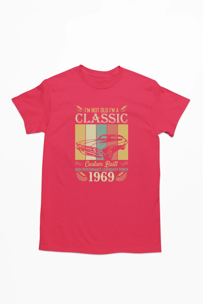I'm Not Old I'm A Classic Men's Tshirt (Red, S)
