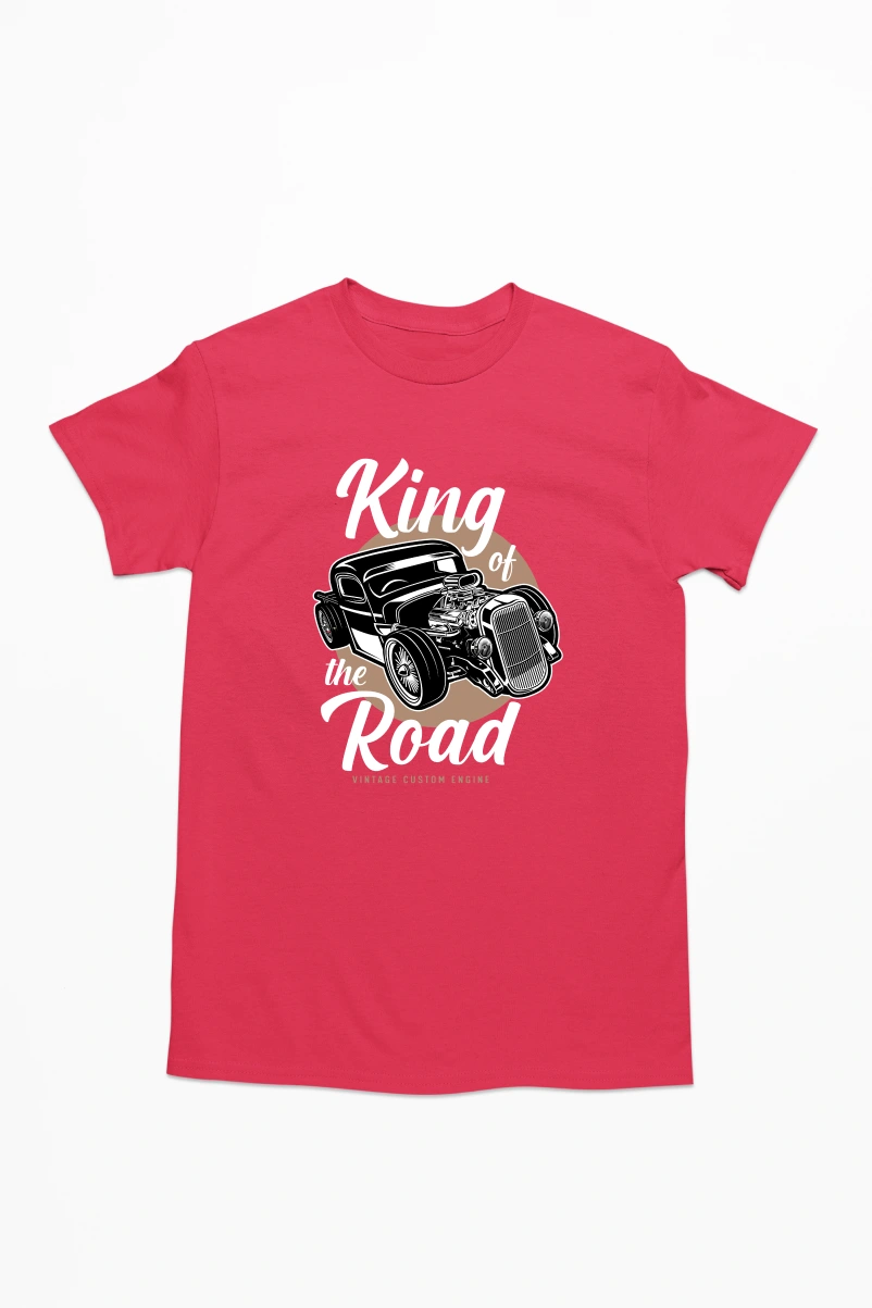 King of the Road Men's Tshirt (Red, S)