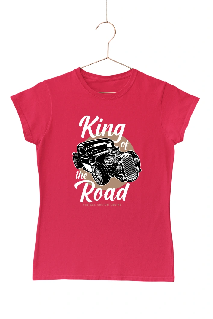 King of the Road Women's Tshirt (Red, S)