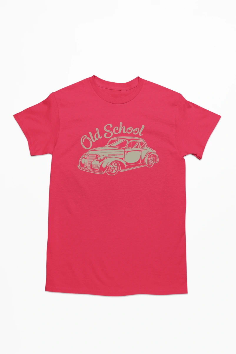 Old School Men's Tshirt (Red, S)