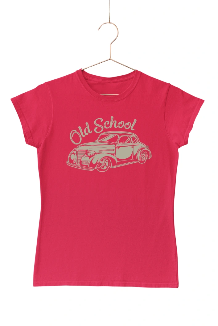 Old School Women's Tshirt (Red, S)