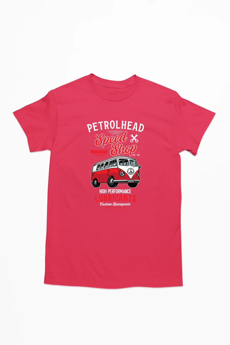 Petrolhead Speed Shop Men's Tshirt (Red, S)