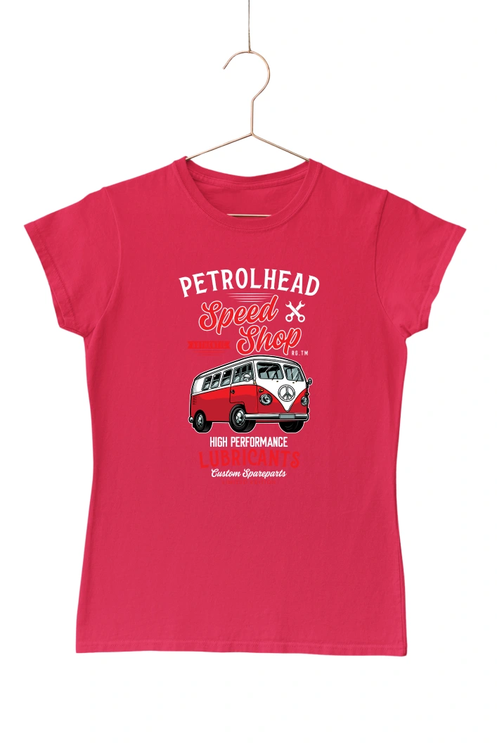 Petrolhead Speed Shop Women's Tshirt (Red, S)