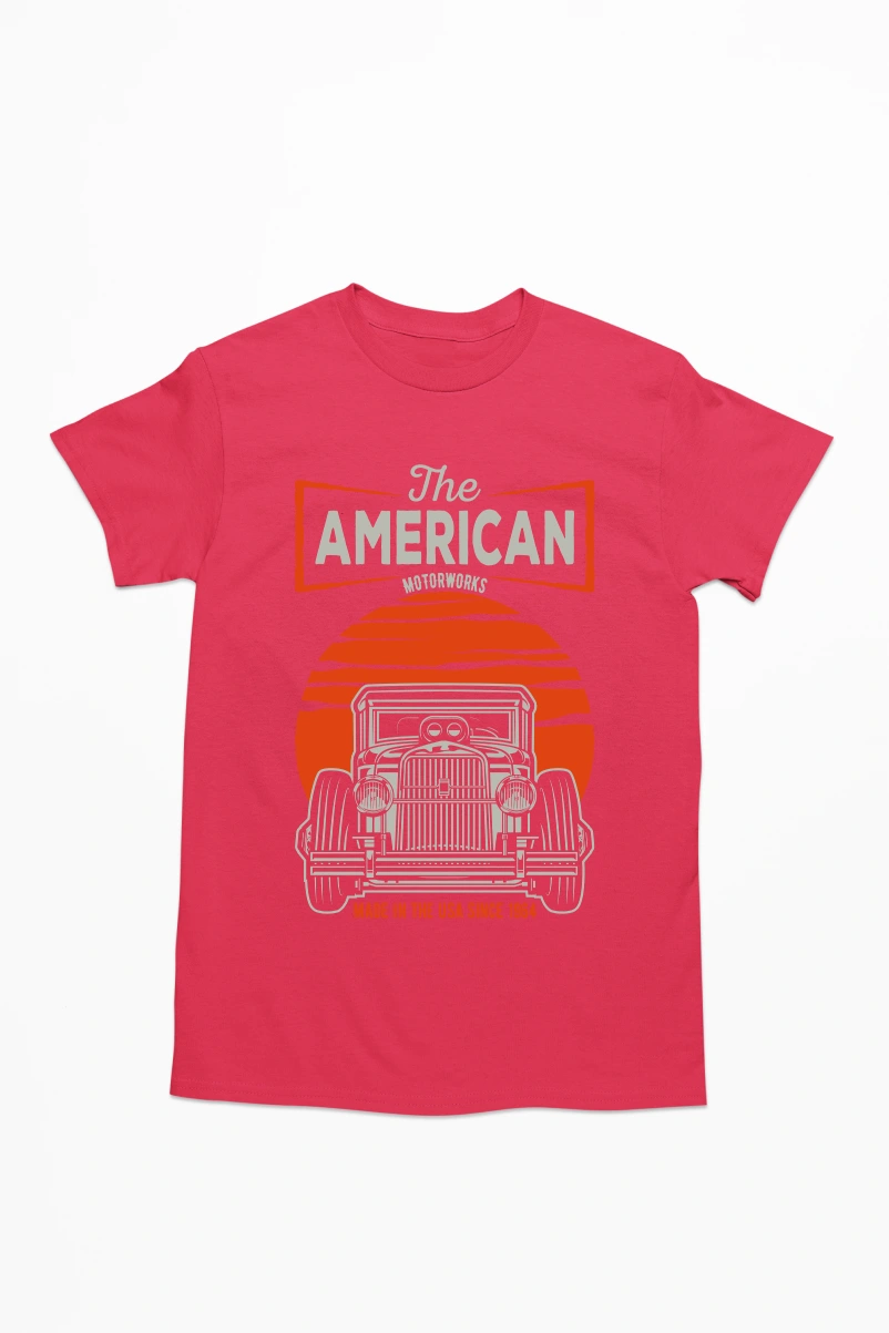 The American Motorworks Men's Tshirt (Red, S)