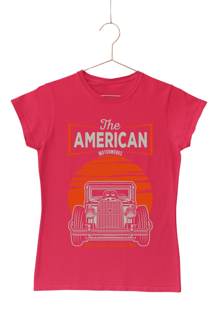 The American Motorworks Women's Tshirt (Red, S)