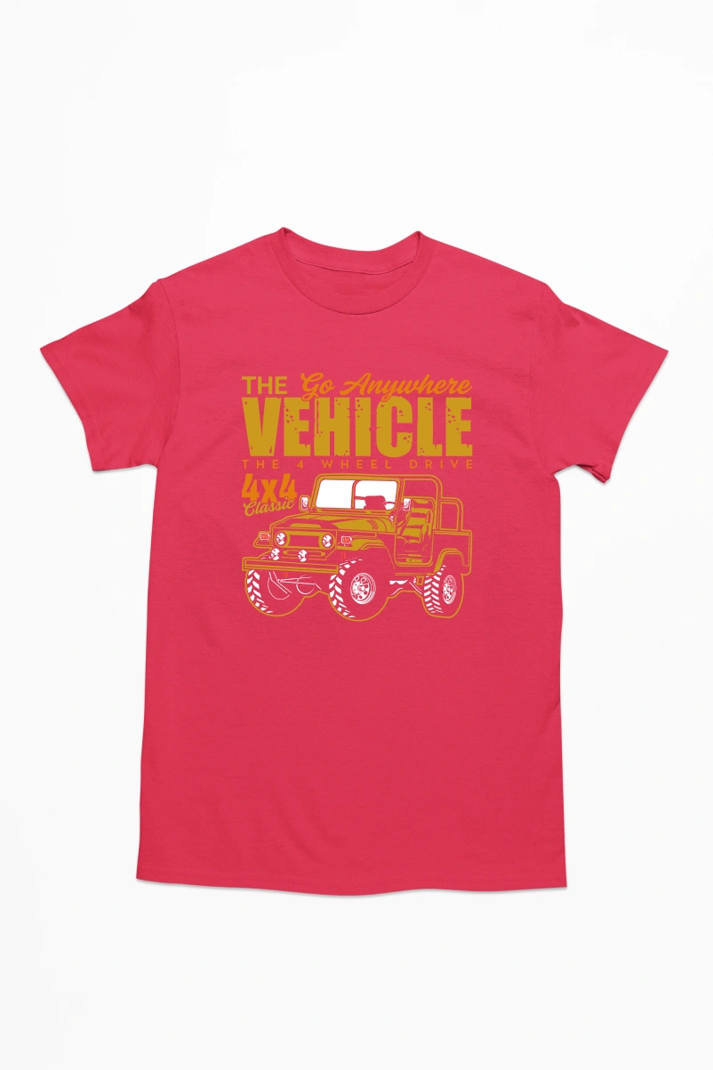 The Go Anywhere Vehicle Men's Tshirt (Red, S)
