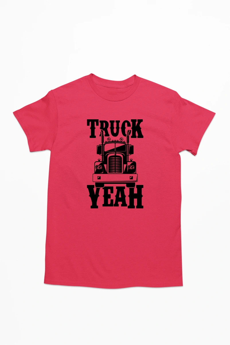 Truck Yeah Men's Tshirt (Red, S)