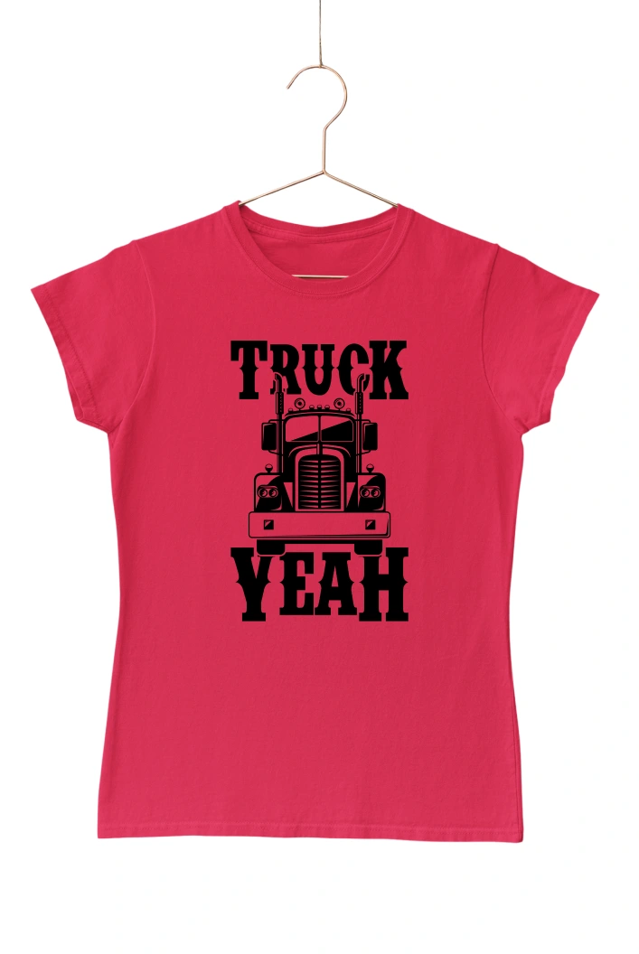 Truck Yeah Women's Tshirt (Red, S)