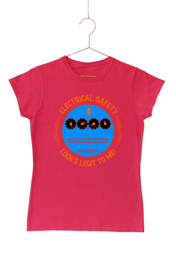 Electrical Safety Women's Tshirt (Red, S)