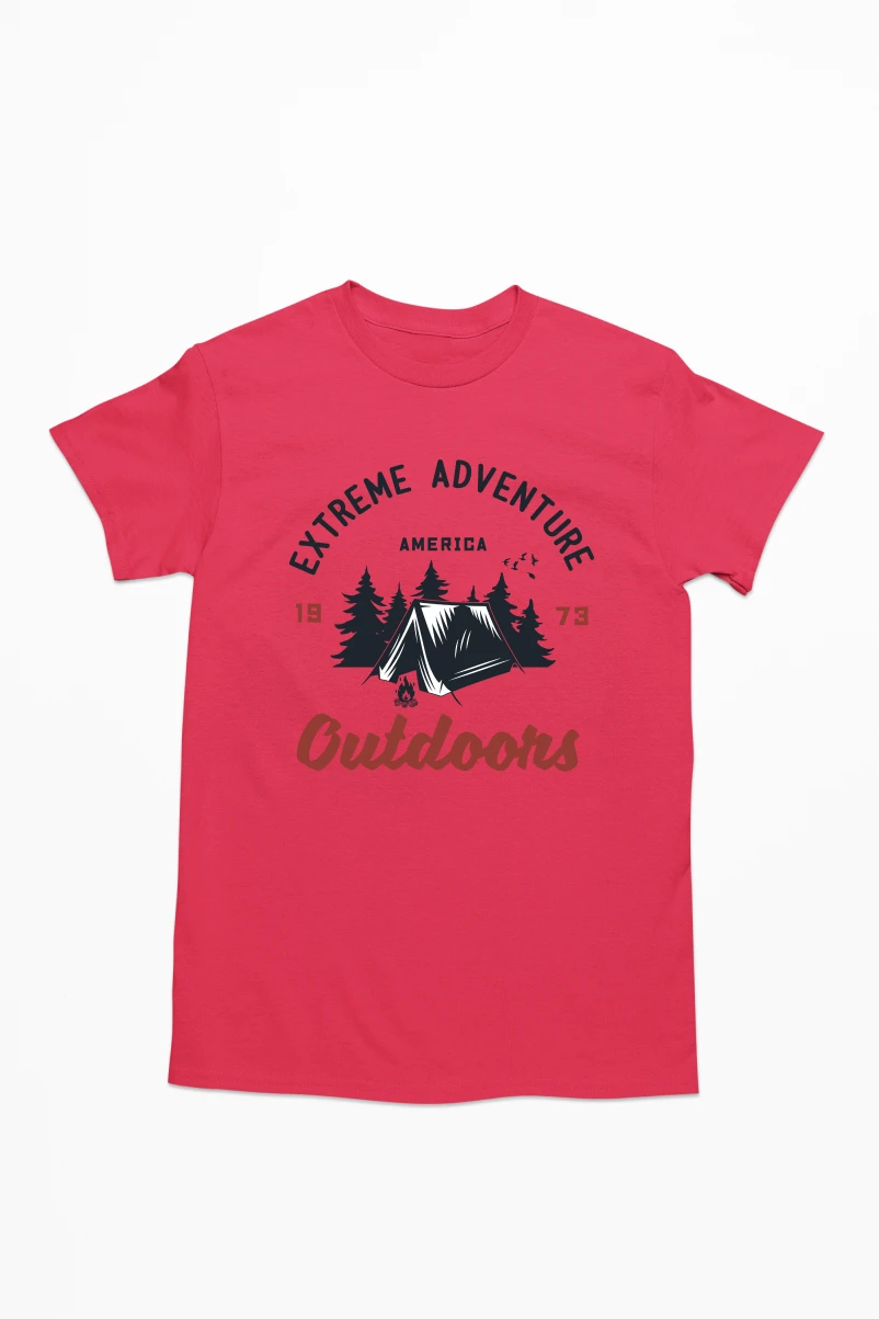 Extreme Adventures America Men's Tshirt (Red, S)