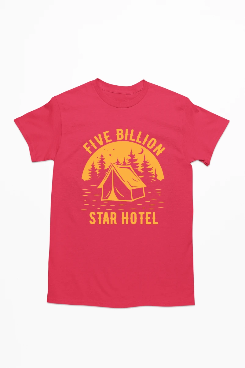 Five Billion Star Hotel Men's Tshirt (Red, S)