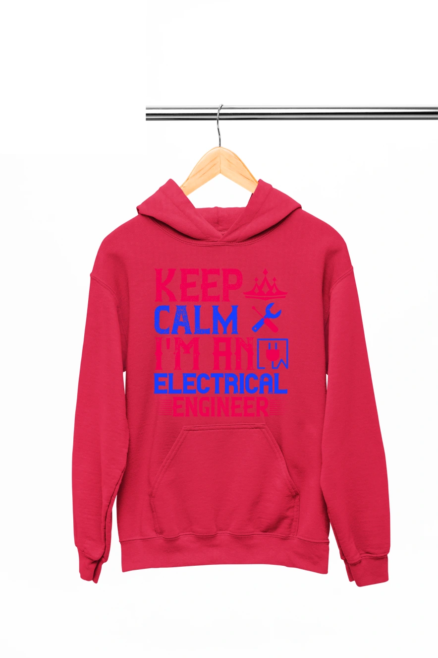 Keep Calm I'm an Electrical Engineer Hoodie (Red, S)