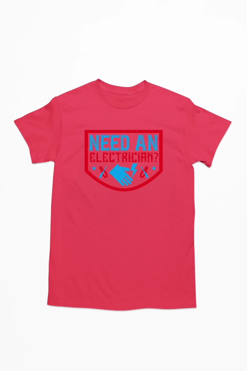 Need An Electrician Men's Tshirt (Red, S)