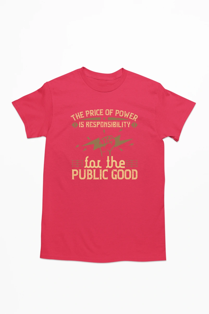 The Price of Power is Responsibility Men's Tshirt (Red, S)